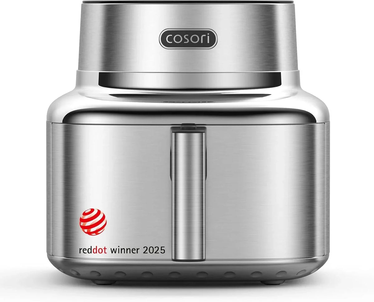 Freidora de aire con revestimiento cerámico ICONIC SE601S 6,2L 7 en 1 1725W, cubeta libre de PFAS, acero inoxidable
