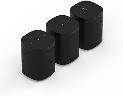 Altavoz inteligente Sonos One, negro – Altavoz Wi-Fi inteligente con control por voz Alexa, Google Assistant y AirPlay – Altavoz multiroom para streaming de música ilimitado