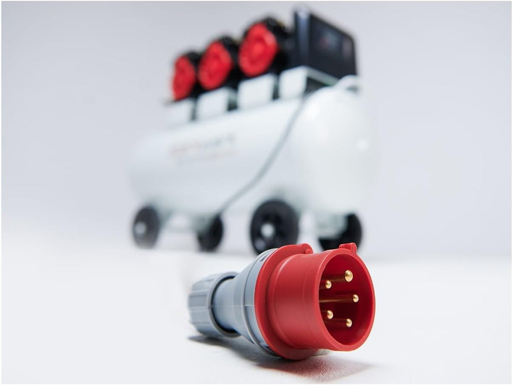 Compresor silencioso Starkwerk, compresor de aire comprimido, compresor 10 bar, 3,3 kW, 4,5 CV, 400 voltios, SW 477/10, incluye reductor de presión y separador de agua
