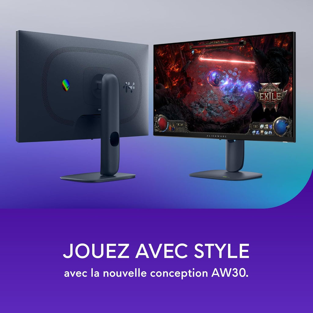 Monitor Gaming Alienware 27 - AW2725DM, QHD (2560x1440), 180Hz, Fast IPS, 1ms, Compatible con NVIDIA G-Sync, AMD FreeSync, 95% DCI-P3, HDR400, DisplayPort, 2 HDMI, 3 USB, 3 años de garantía