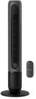 Ventilador de torre Philips serie 5000. Potente flujo de aire de 8,0 m/s, ultra silencioso de 24 dB, bajo consumo energético, mando a distancia, 5 niveles de velocidad, modo sueño, temporizador de 9 h, oscilación de 80° (CX5540/01)