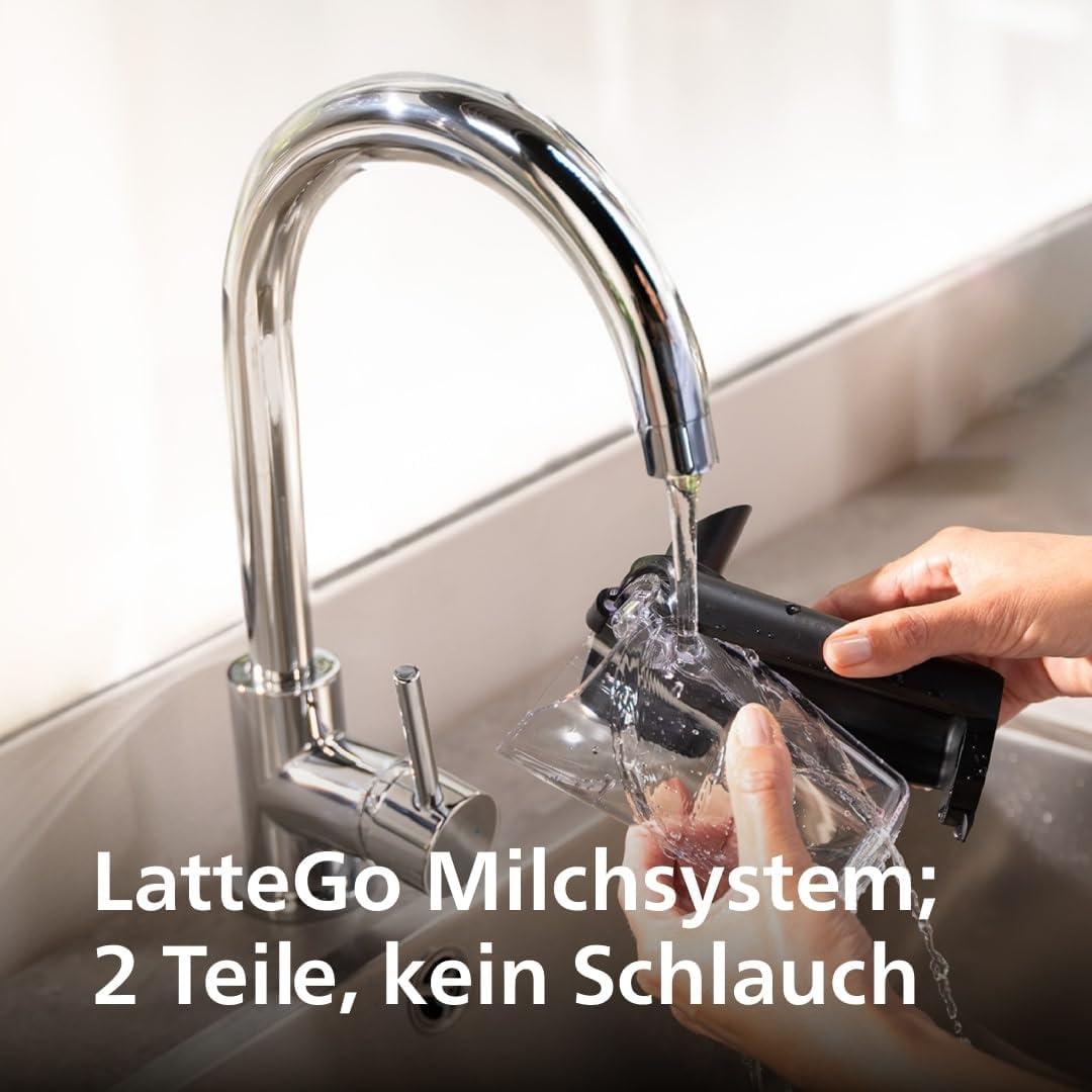 Cafetera superautomática Philips Serie 5500 – Sistema de leche LatteGo, 20 especialidades de café frías y calientes, 40% más silenciosa con SilentBrew, QuickStart, gris (EP5544/50)