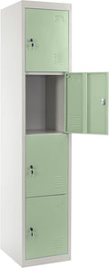 Taquilla Mendler Boston T163, armario para objetos de valor, casillero, metal 180x38x45cm - verde
