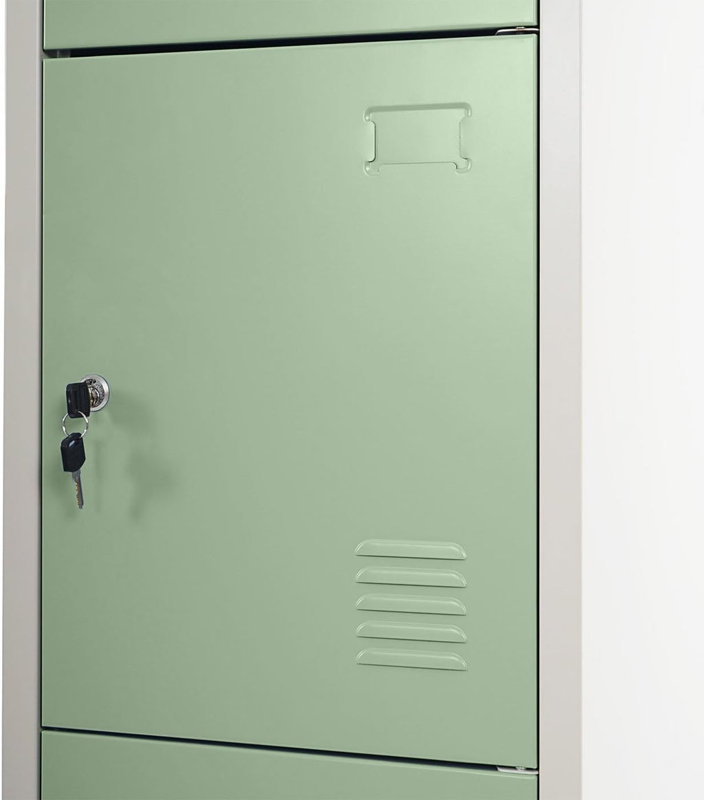 Taquilla Mendler Boston T163, armario para objetos de valor, casillero, metal 180x38x45cm - verde