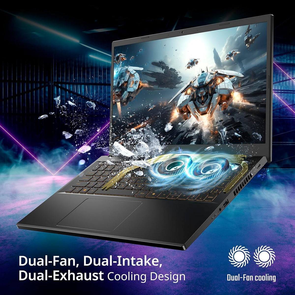 Acer Nitro V 15 ANV15-52, Ordenador portátil gaming 15.6" FullHD IPS 165Hz (Intel Core i7-13620H, NVIDIA GeForce RTX 5050, 16 GB RAM, 512 GB SSD, Windows 11 Home), Negro, Teclado AZERTY