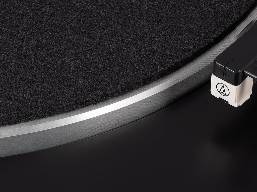 Tocadiscos estéreo analógico totalmente automático de transmisión por correa AT-LP60X, 33 1/3 y 45 RPM, negro