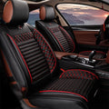 Muchkey Fundas de Asiento de Coche Universales para 5 Plazas, Juego Completo de Fundas para Asientos Delanteros y Traseros, Accesorios de Interior, Negro y Rojo