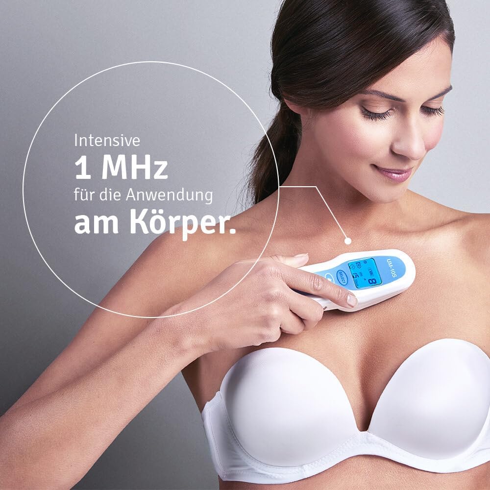 Dispositivo de ultrasonido para rostro y cuerpo, 3 MHz 1 MHz, dos cabezales, niveles de intensidad, funcionamiento por red eléctrica, dispositivo de cuidado cosmético de la piel