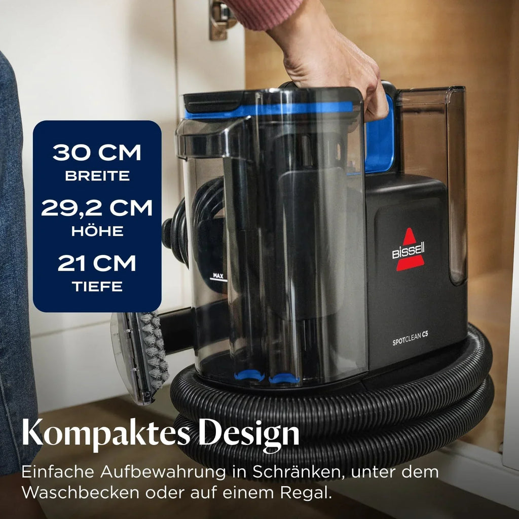 Limpiador de tapicerías y alfombras SpotClean C5, aspirador en seco y húmedo portátil de 400 W, 3,72 kg, para alfombras, tapicerías y coche