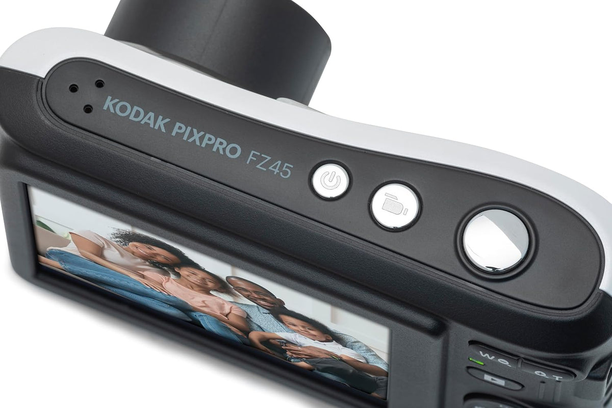 KODAK Pixpro - FZ45 - Cámara digital compacta de 16,44 megapíxeles - Negro - Blanco - 1280 x 720p