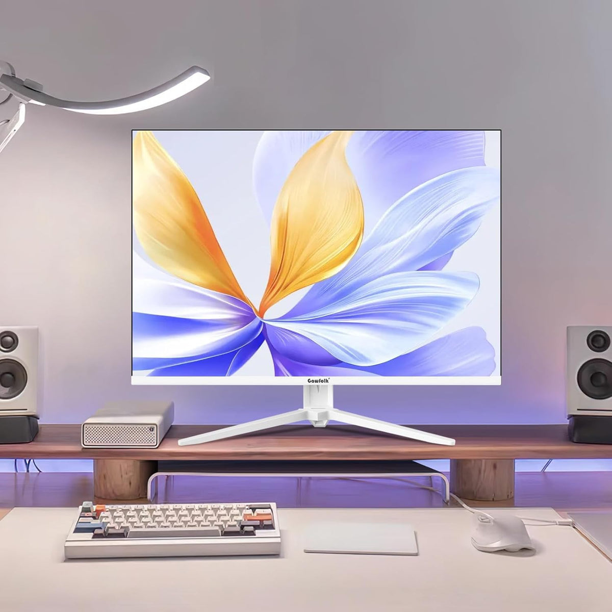 Monitor de PC Gawfolk UHD 4K de 28 pulgadas, monitor IPS Ultra HD (3840 × 2560 p), 3:2, 10 bits, 1.07 mil millones de colores, 128% sRGB, altavoces integrados, ángulo de visión amplio de 178°, DisplayPort, HDMI, blanco