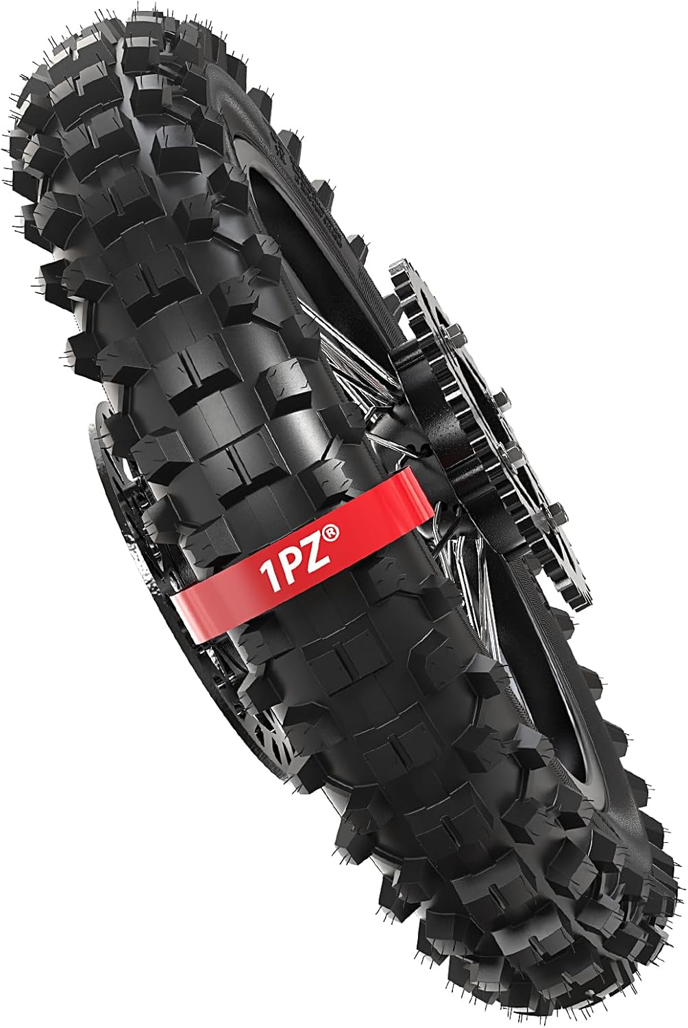 1PZ FR8-LD0 Rueda trasera completa 3.00-12 80/100-12 Neumático + Llanta premontada para scooter de 50-160cc (compatible con Honda Zoomer/Yamaha BW's) y Dirt Bike/Pit Bike - Reemplazo directo (tipo 12 pulgadas)