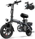Bicicleta eléctrica plegable URLIFE de 14", batería intercambiable de 48V 7.5Ah para una larga autonomía de hasta 60KM, motor de 250W, 3 modos de conducción, altura del asiento ajustable, pedelec plegable para hombre y mujer