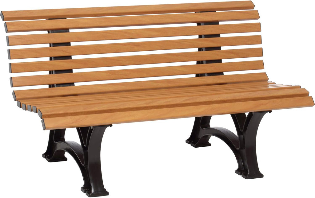 Banco de jardín Blome Amrum – banco de aspecto madera, banco de exterior para jardín, balcón, terraza, 2 plazas, hecho en Alemania