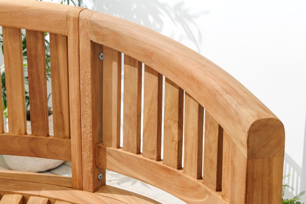 riess-ambiente.de Banco de jardín macizo XXL Empire Teca 150 cm madera de teca natural
