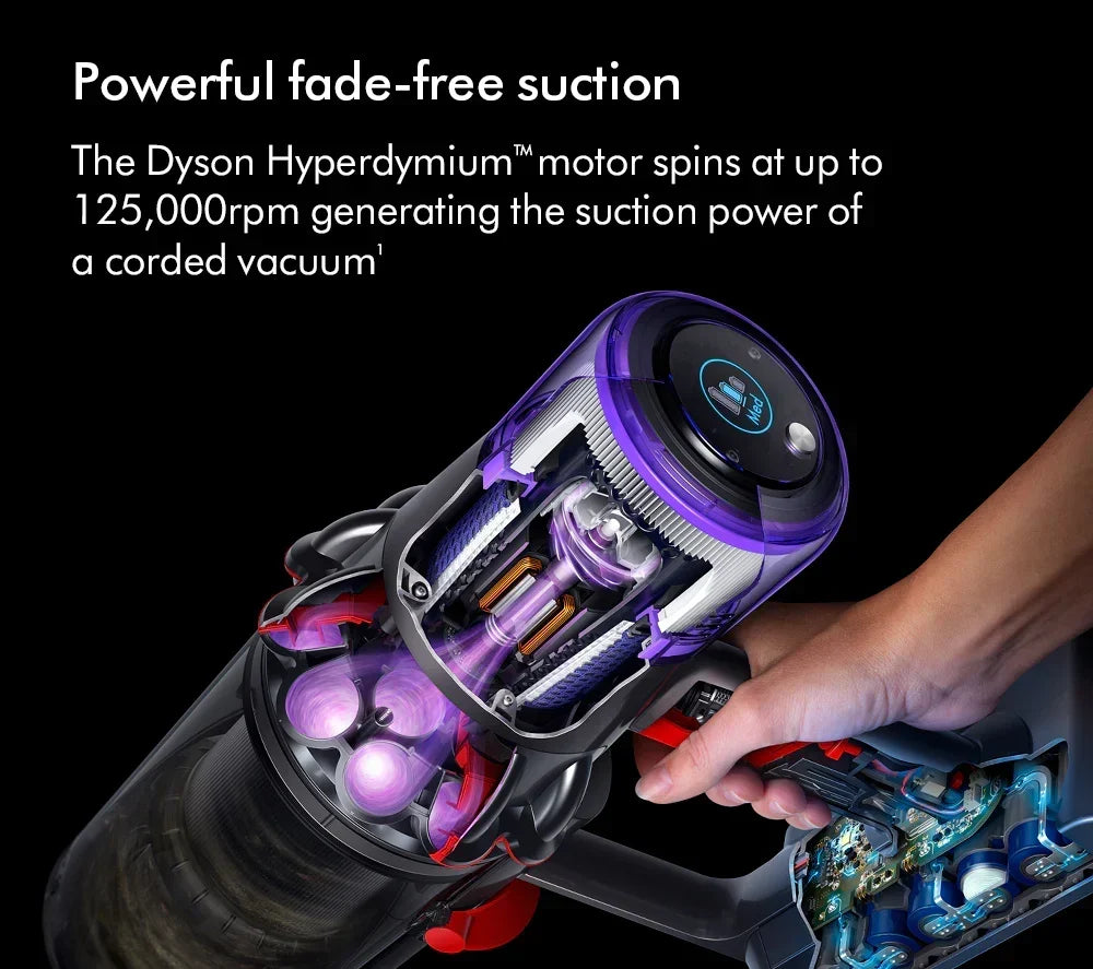 Aspiradora escoba inalámbrica Dyson V11 Extra 2026 – Hasta 60 minutos de autonomía – Acabado en níquel y rojo