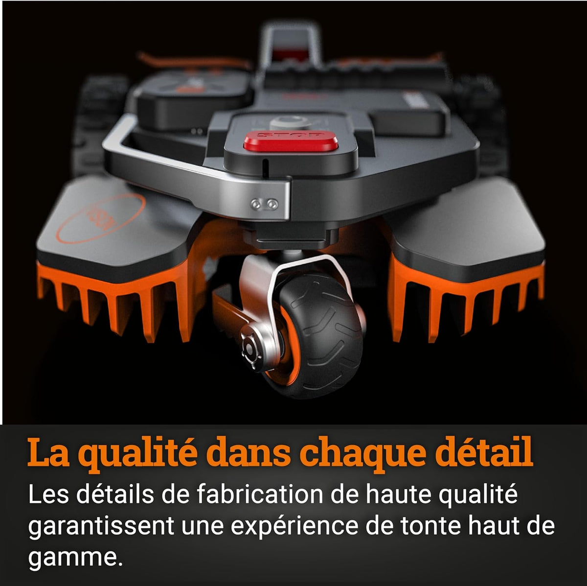 WORX LANDROID Vision WR202E, Robot cortacésped inalámbrico sin cable perimetral, 250 m² (máx. 350 m²), instalación en 30 min, cámara 4K + IA adaptativa, evita todos los obstáculos, corte de bordes, multizona