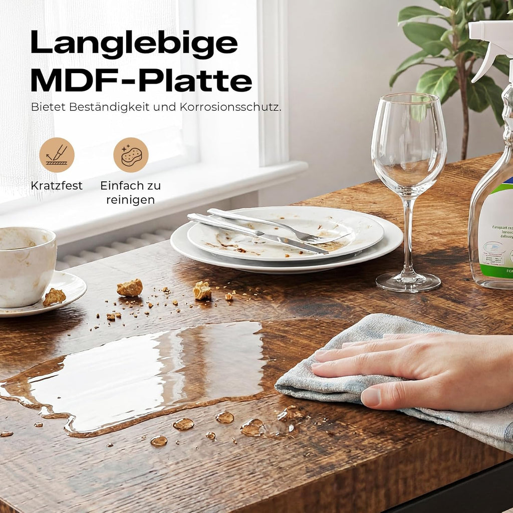 Juego de mesa de bar y taburetes HOKEEPER para 2 personas, barra de cocina, juego de mesa de pub, sala de estar, comedor (retro)