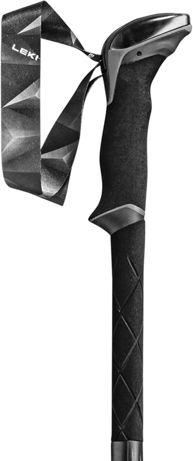 Bastones de trekking Makalu FX Carbon plegables ajustables de 4 piezas con cierre de pinza, eje de fibra de carbono, longitud hasta 130 cm