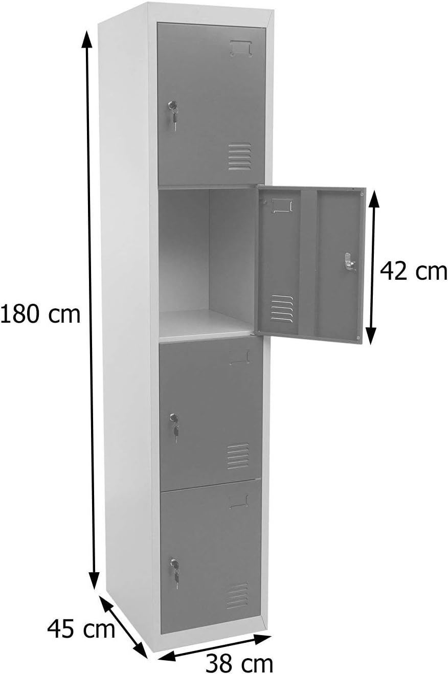 Taquilla Mendler Boston T163, armario para objetos de valor, casillero, metal 180x38x45cm - verde