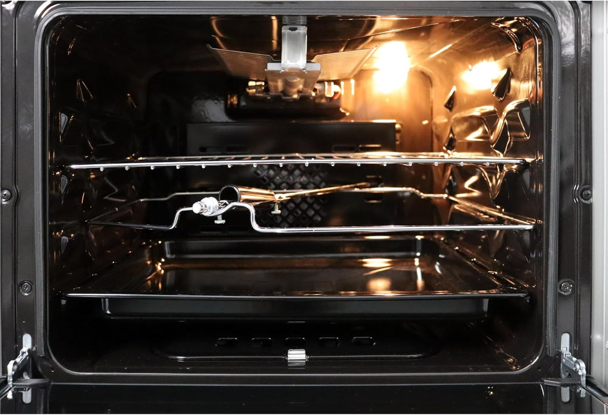 Cocina de gas Gasline SHGG6060FGIX de acero inoxidable, 60 cm, horno de gas con termostato y ventilador.