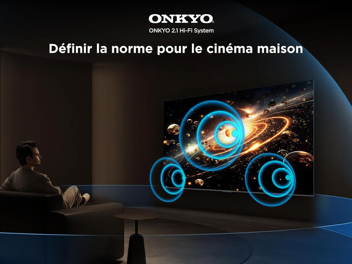 Televisor TCL 65Q6C QD-Mini LED, 4K HDR Premium 1000 nits, Smart TV con Google (Dolby Vision IQ y Atmos, sistema de audio Onkyo 2.1, Motion Clarity Pro 144Hz, control por voz manos libres)