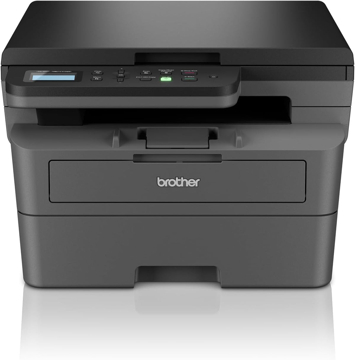 Impresora multifunción láser monocromo 3 en 1 Brother DCP-L2620DW, 32 ppm, impresión a doble cara automática, panel de control LCD de 2 líneas, USB y Wi-Fi de 5 GHz