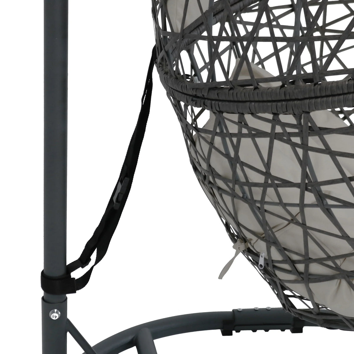 Silla Colgante en Forma de Huevo Sunnydaze Caroline 2025 con Estructura de Acero y Cojín