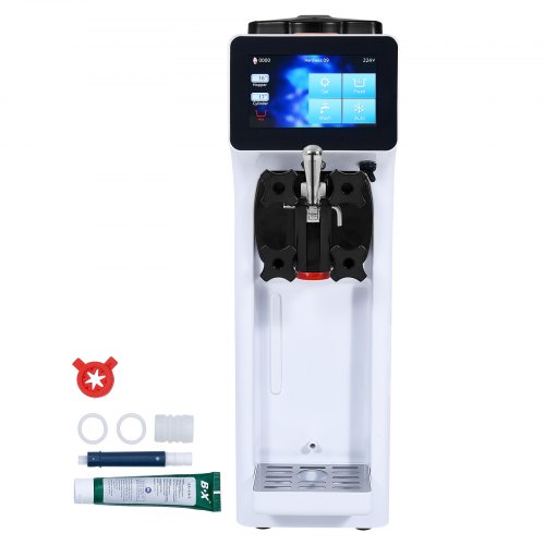 Máquina de helado soft, 10 l/h, rendimiento, sabor único, encimera