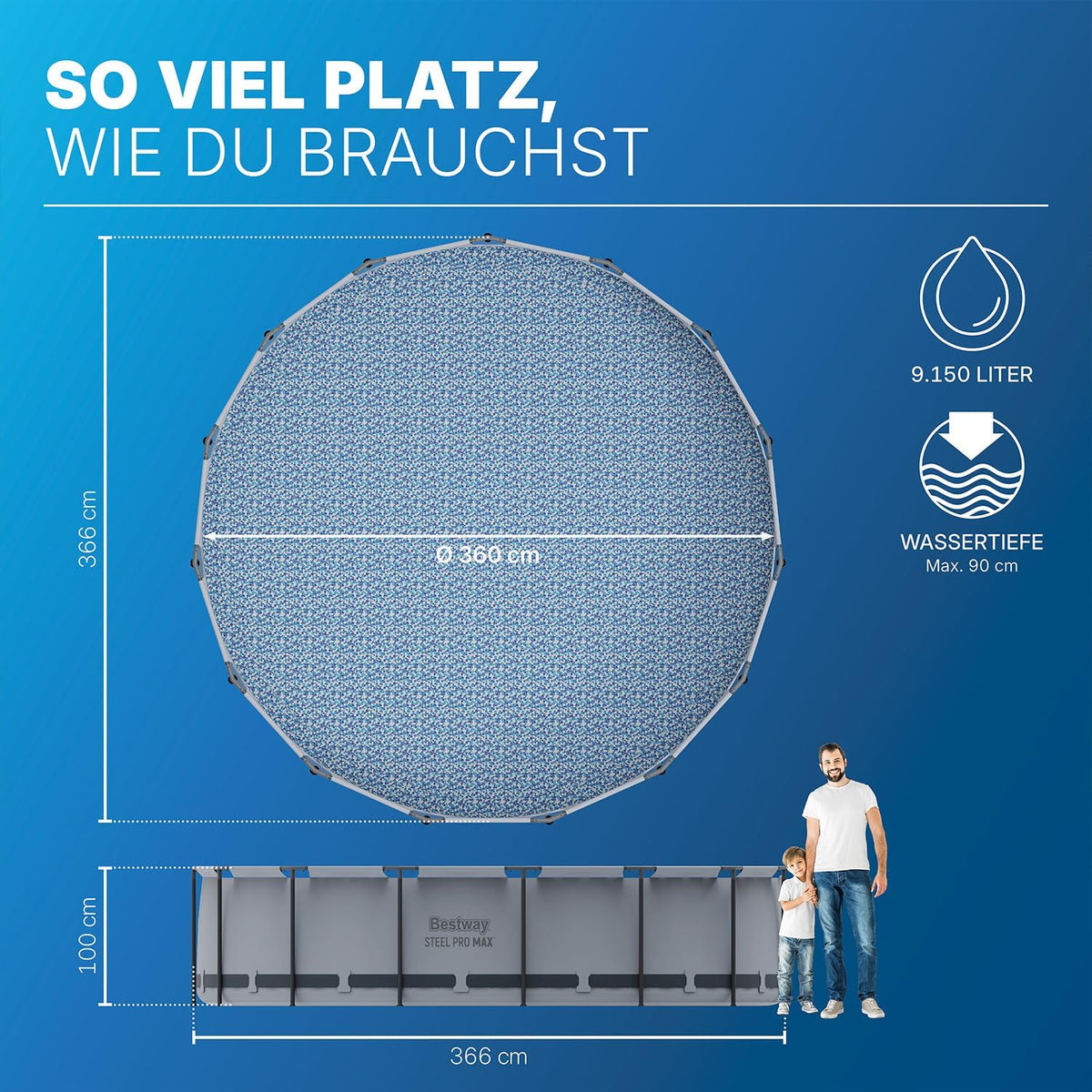Piscina desmontable Bestway Steel Pro Max 5616B-7 366 x 100 cm