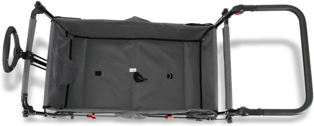 Carro de mano plegable FX-CT700 con frenos, asiento acolchado, asa ajustable en altura y capacidad de carga de 75 kg