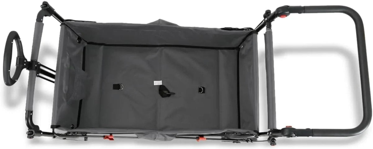Carro de mano plegable FX-CT700 con frenos, asiento acolchado, asa ajustable en altura y capacidad de carga de 75 kg