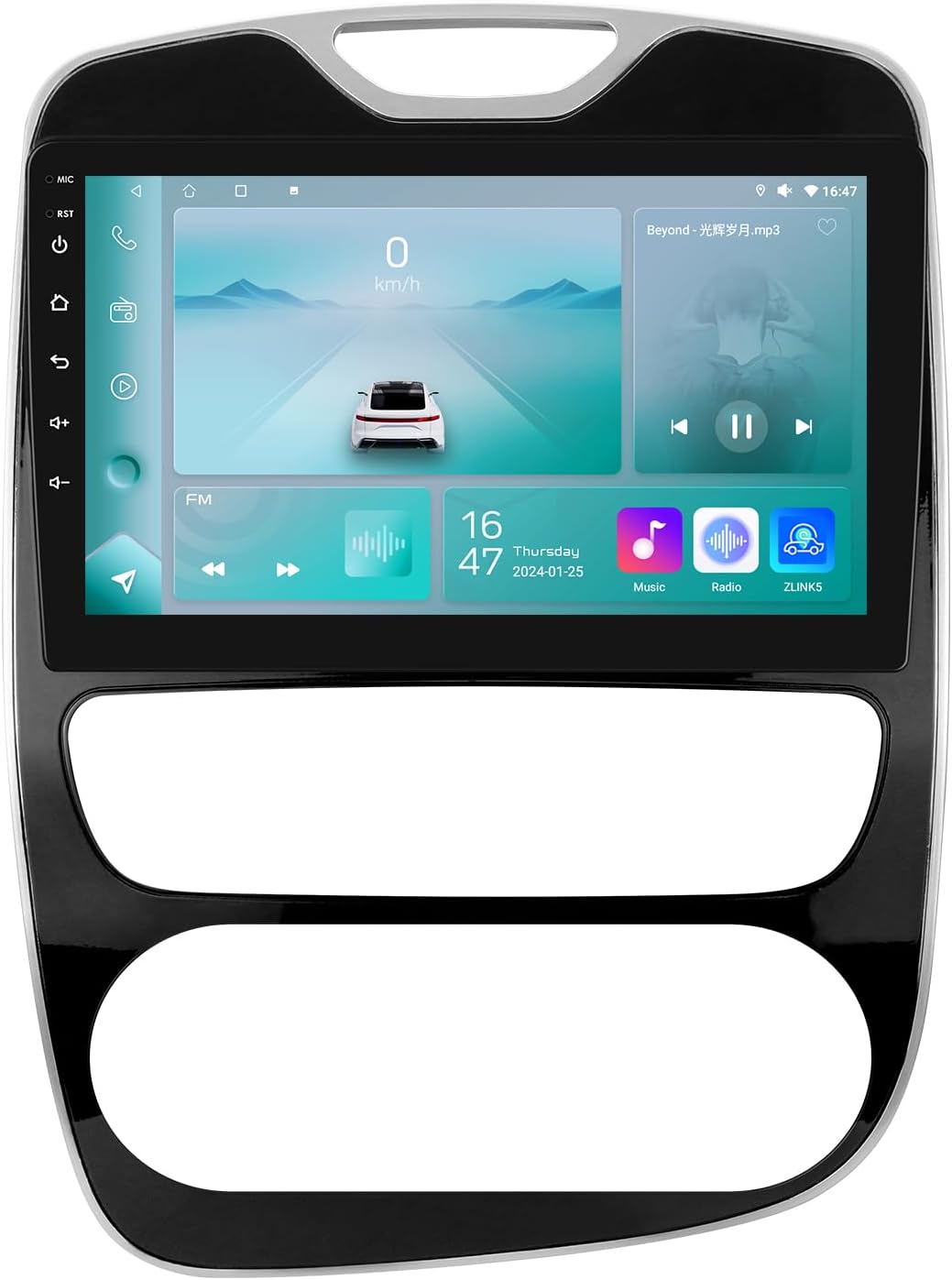 Autorradio Ossuret para Renault Clio 4 (2012-2019), pantalla táctil Android 13 de 10.1 pulgadas, 2+64 GB, navegación GPS con Carplay, Android Auto, WiFi, SWC, Bluetooth y USB