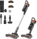 Aspiradora inalámbrica WORX 20V WX038, aspiradora de mano de 25Kpa, 45 min de autonomía, ligera para pelo de mascotas, alfombras, coche - incluye 2 baterías PowerShare, soporte de pared y cargador doble