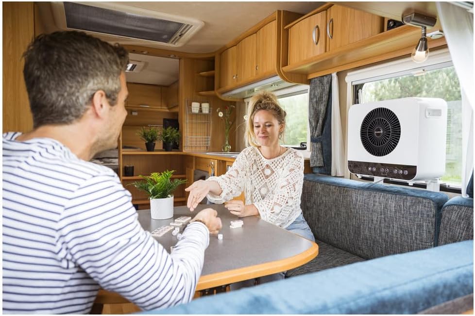 Aire acondicionado dividido EUROM AC2401 para caravanas, autocaravanas, camping, barcos, autobuses, campers, remolques y casas móviles | Aire acondicionado portátil con 2400 BTU | Modelo mejorado del legendario AC2400