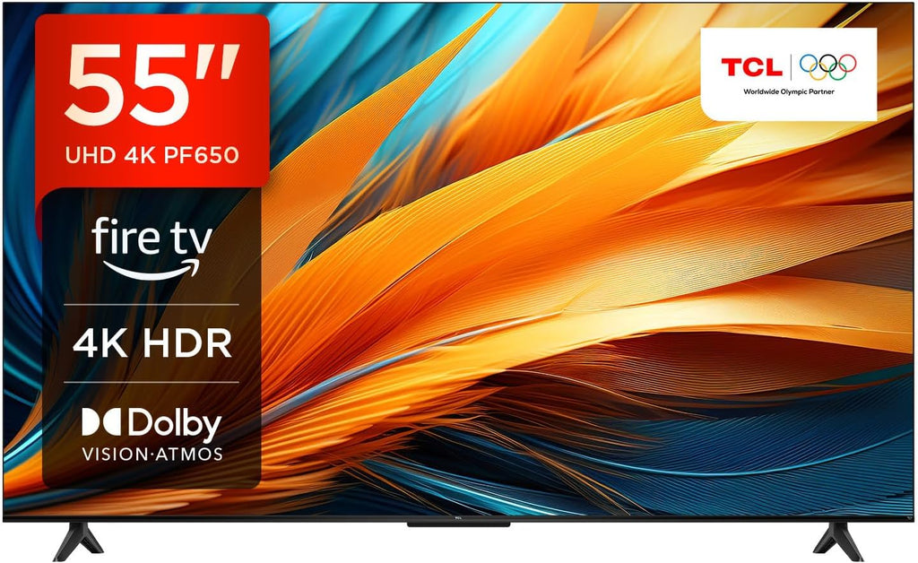 TCL 55PF650 55 pulgadas 4K Ultra HD, TV HDR, Smart LED Fire TV (Dolby Vision, Dolby Atmos, DTS, HDR 10, Airplay2, Miracast)