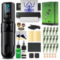Set de máquina de tatuaje inalámbrica ULTRA-PLUS-H1 Kit, longitud de carrera de 2.2-4.2 mm, batería de 1600 mAh con impresora de tatuajes Bluetooth y accesorios