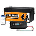 Batería de litio LiFePO4 12V 280Ah con Bluetooth y protección de baja temperatura