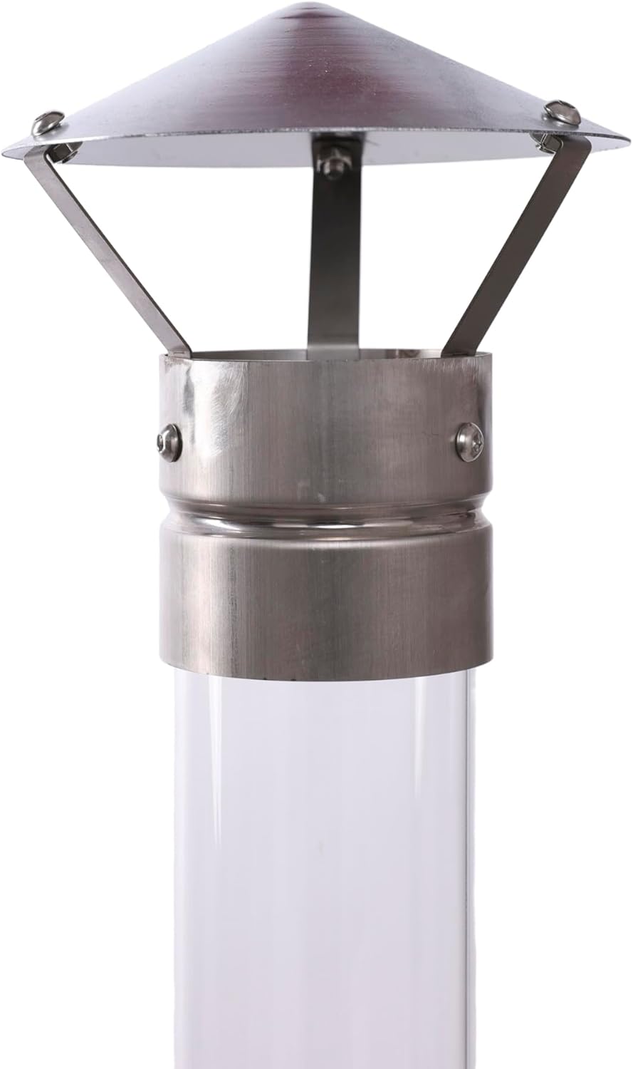 Eden Outdoor Feuerrohr Klassik, columna de fuego de acero inoxidable y antorcha de pellets, elegante calentador de terraza y chimenea de jardín, fuego de terraza con estilo, duradero y resistente a la intemperie, alternativa para tu terraza
