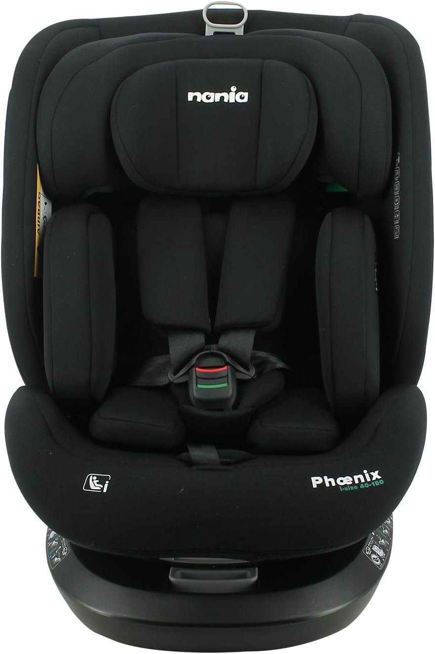 Nania - Silla de coche Phoenix giratoria 360° - I-Size 40-150 cm - Evolutiva desde el nacimiento hasta los 12 años aproximadamente - Grupo 0+/1/2/3 - Fijaciones Isofix - Protecciones laterales