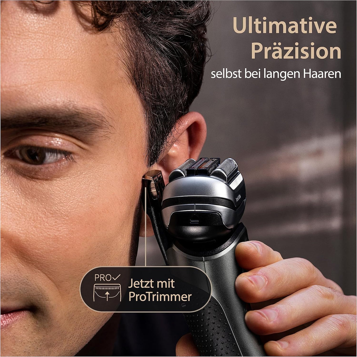 Afeitadora Braun Series 9 Pro+ para hombre, afeitadora eléctrica con 5 elementos de afeitado Pro, recortadora de precisión y centro de limpieza, estuche de carga PowerCase, 60 min de autonomía, fabricada en Alemania, 9577cc, plata