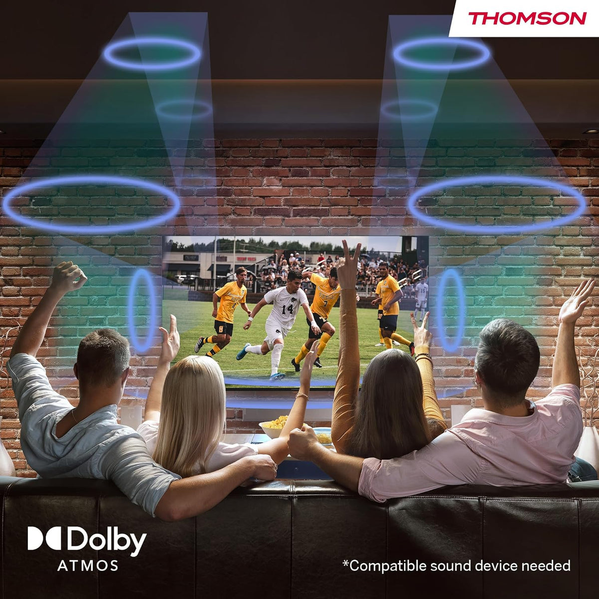 THOMSON Smart TV Android QLED de 43 pulgadas (109 cm), Google Assistant, Wi-Fi, Dolby Digital, Bluetooth, triple sintonizador (cable/satélite/antena), HDMI, CI+, panel A+ – 43QA2S13