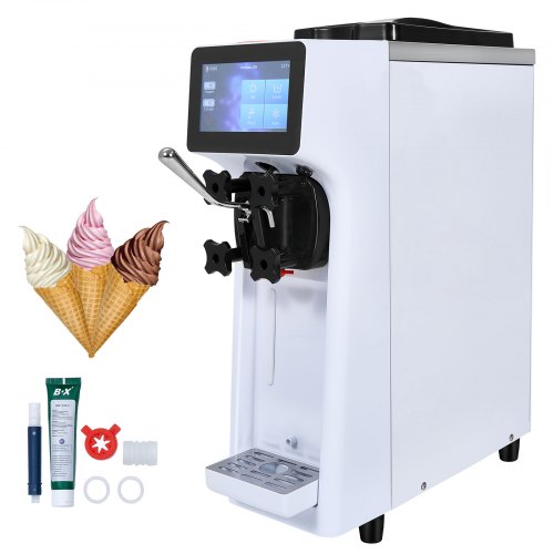 Máquina de helado soft, 10 l/h, rendimiento, sabor único, encimera