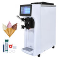 Máquina de helado soft, 10 l/h, rendimiento, sabor único, encimera