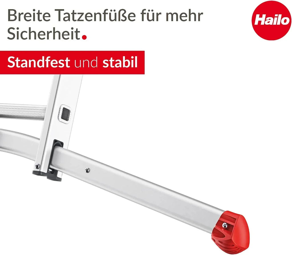 Escalera combinada de aluminio de 3 tramos ProfiLOT 9312-507, 3x12 peldaños, 150 kg de capacidad de carga, 9,01 m de altura de trabajo
