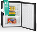 Congelador pequeño Bomann con 42 L de capacidad útil, minicongelador con 2 estantes de rejilla extraíbles, congelador con puerta reversible y regulación de temperatura continua, GB 7236 negro