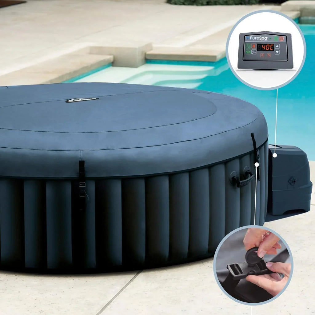 Spa Hinchable Intex para 4 Personas Bubble Massage Navy (55084)