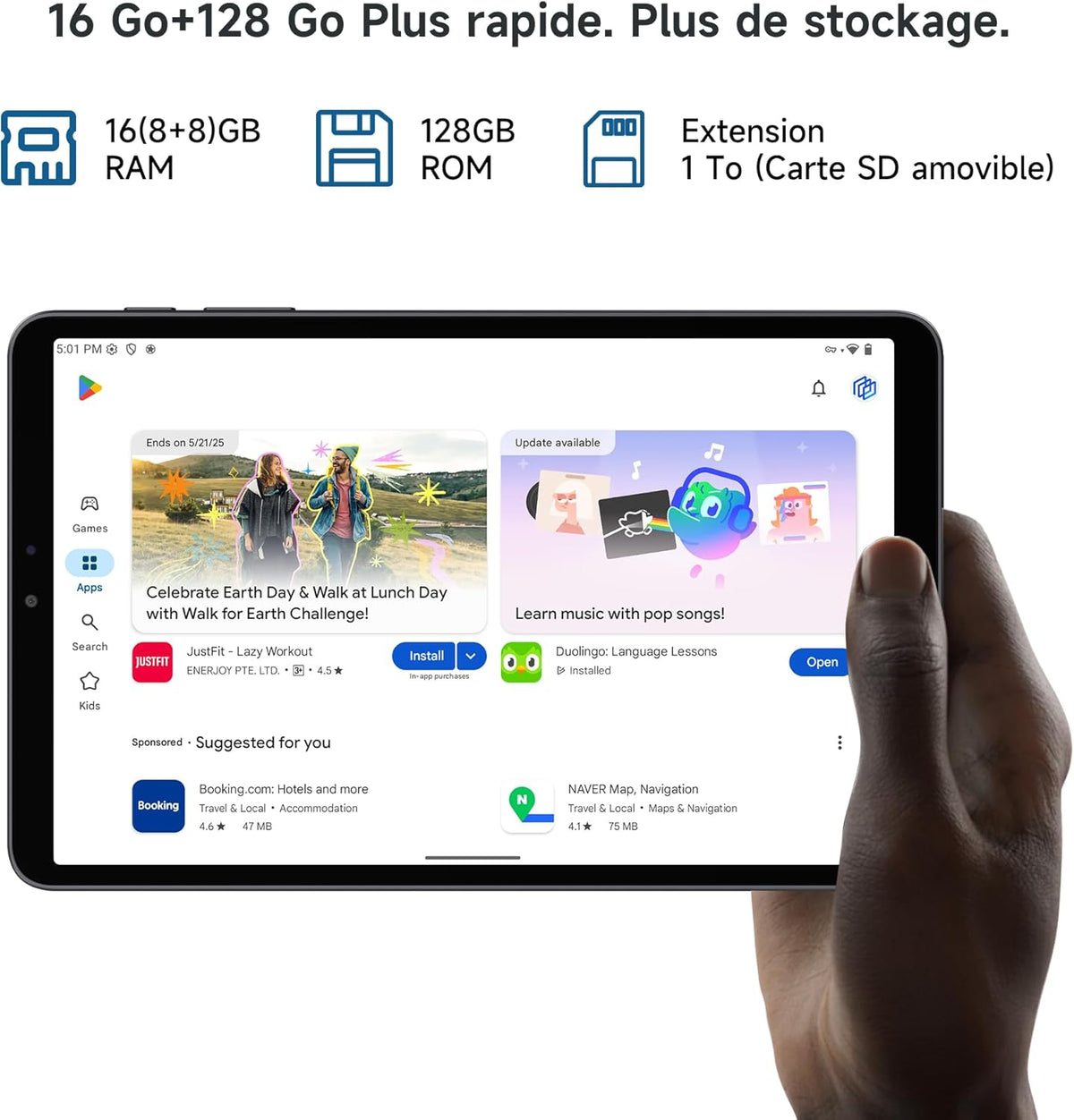 ALLDOCUBE iPlay 70 Mini Pro - Tablette Android 15 | Pantalla de 8,4" 90Hz | MT8791 | 16GB+128GB | 6050mAh | WiFi 6/4G LTE | GPS/Desbloqueo Facial
