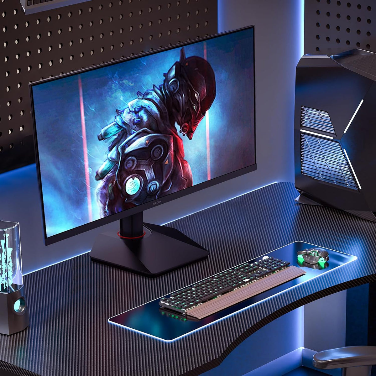 Monitor gaming KOORUI G2722P de 27 pulgadas, 200Hz, Fast IPS, QHD 1440p, 1ms, HDR 400, Adaptive Sync, VESA 75x75mm, HDMI 2.0/DP1.4, ajuste de altura