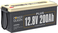 Batería de Litio Power Queen 12V 200Ah Plus, Batería LiFePO4 Recargable con BMS 200A, más de 4000 Ciclos, para Autocaravana, Energía Fuera de la Red, Furgoneta, Caravana…